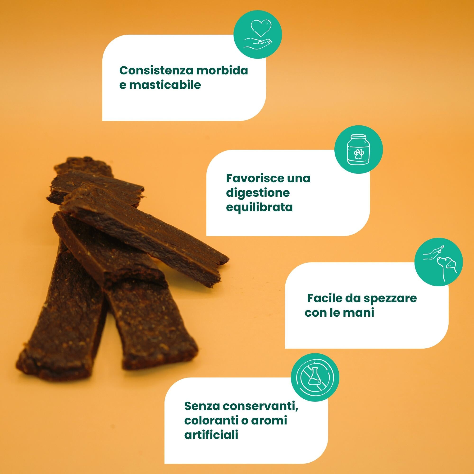 Strisce di carne essiccata di Anatra (100 g)