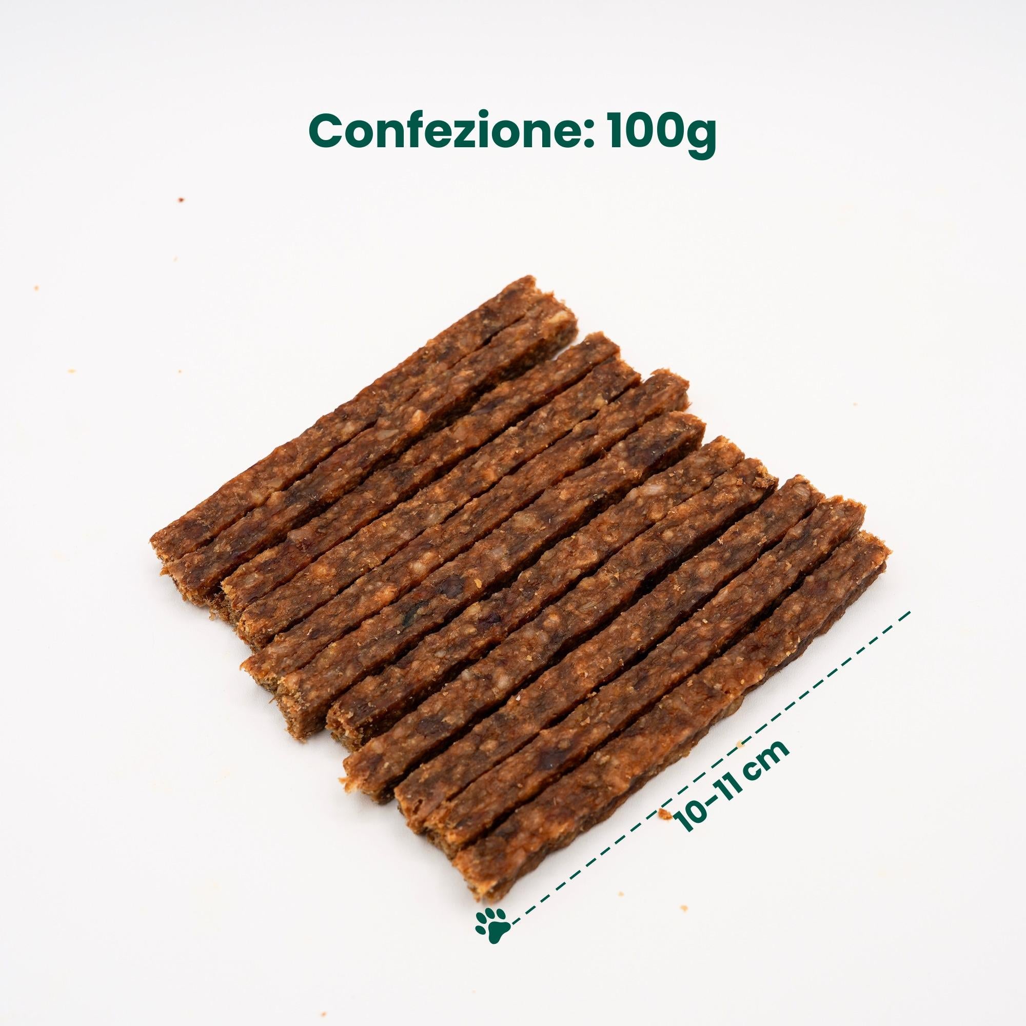 Bastoncini di carne di manzo per cani