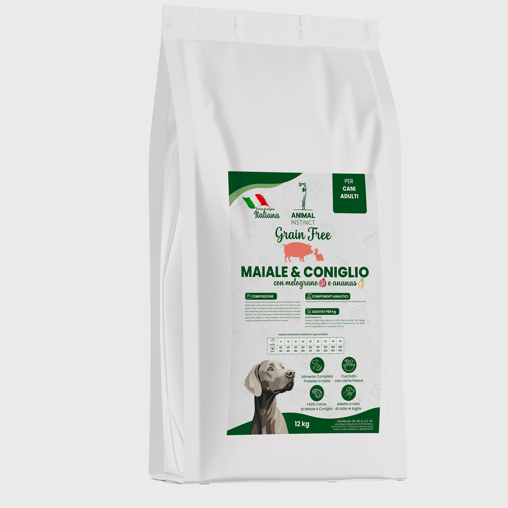 Crocchette Grain Free per Cane Adulto Maiale e Coniglio