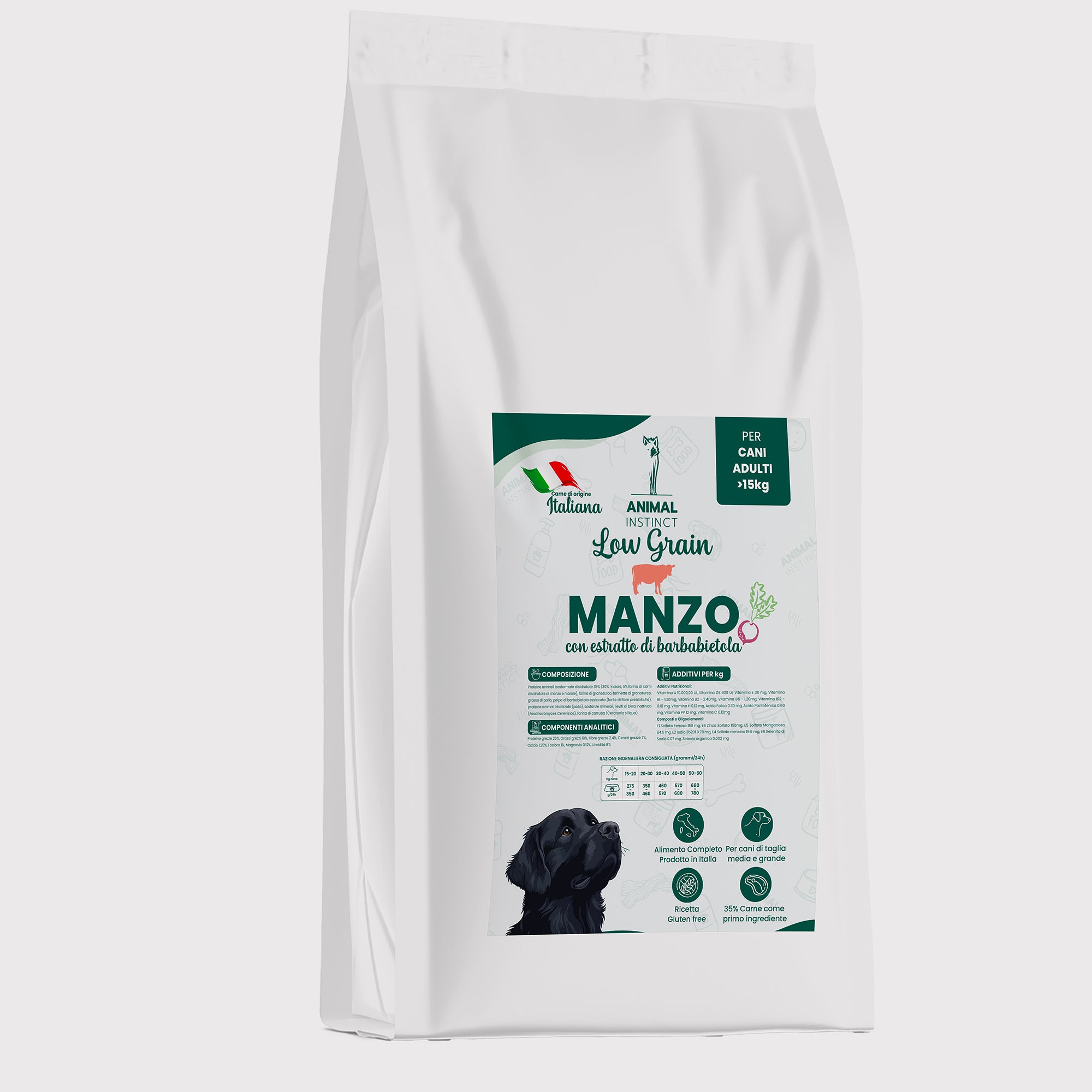 Crocchette Low Grain Cane Adulto Manzo