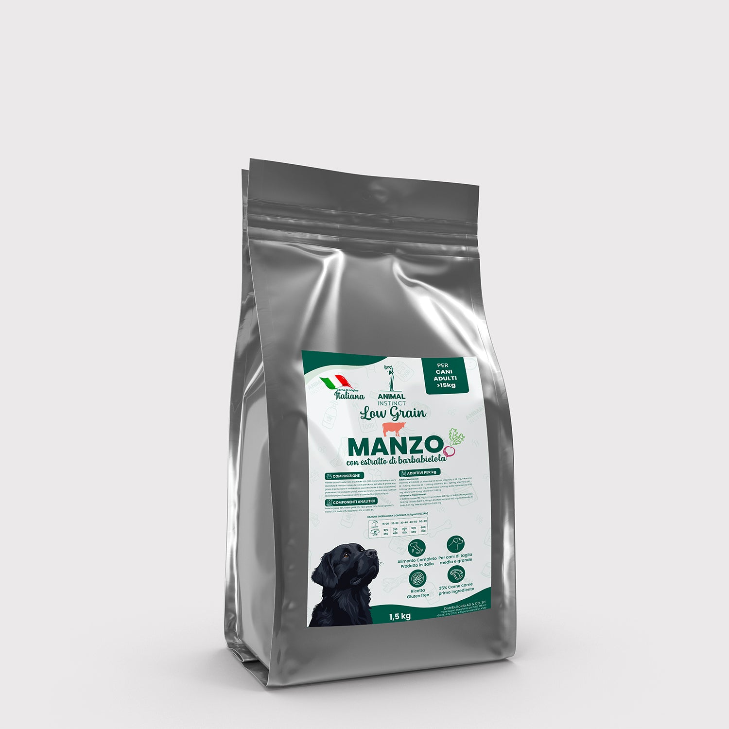 Crocchette Low Grain Cane Adulto Manzo