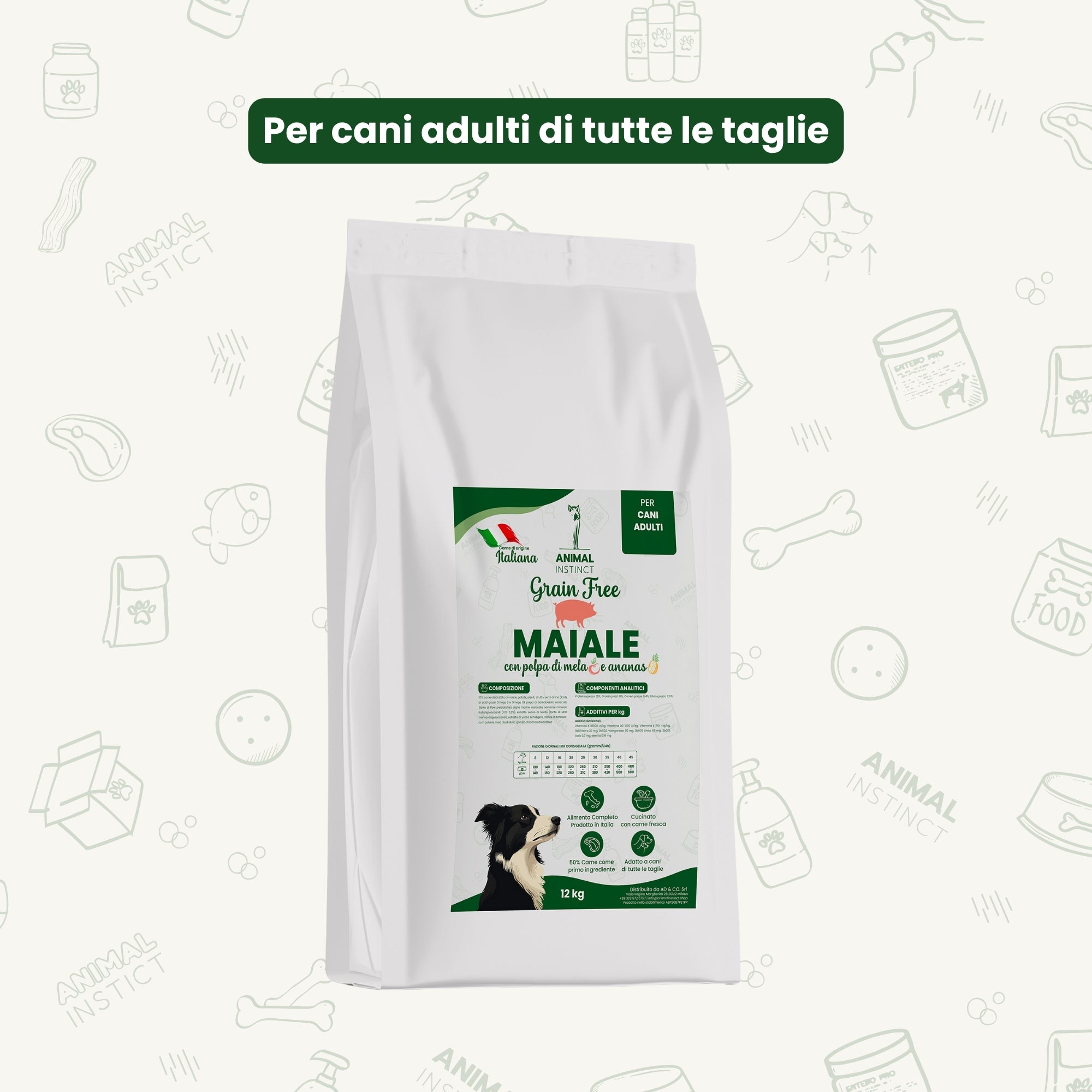 Crocchette Grain Free per Cane Adulto Maiale