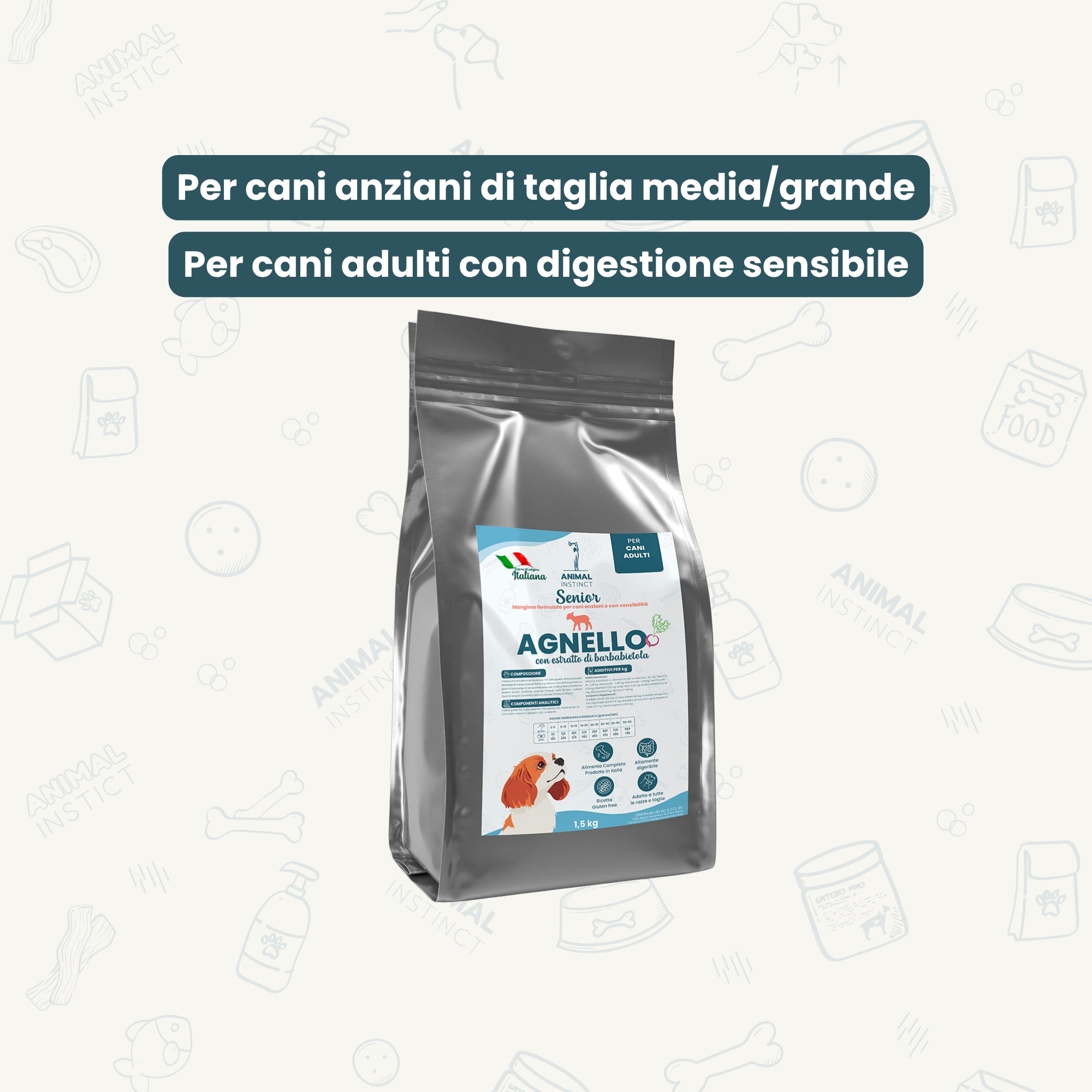 Crocchette Cane Anziano Agnello