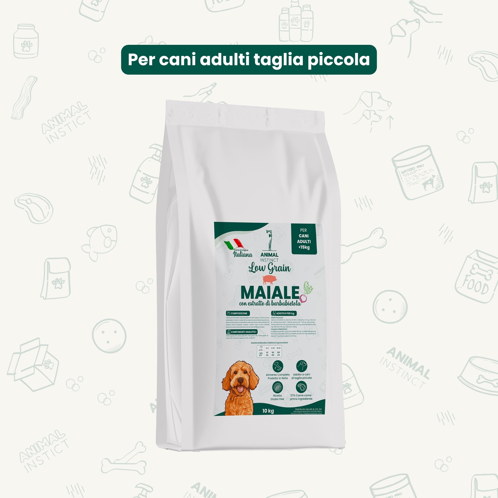 Crocchette Low Grain Cane Adulto Maiale