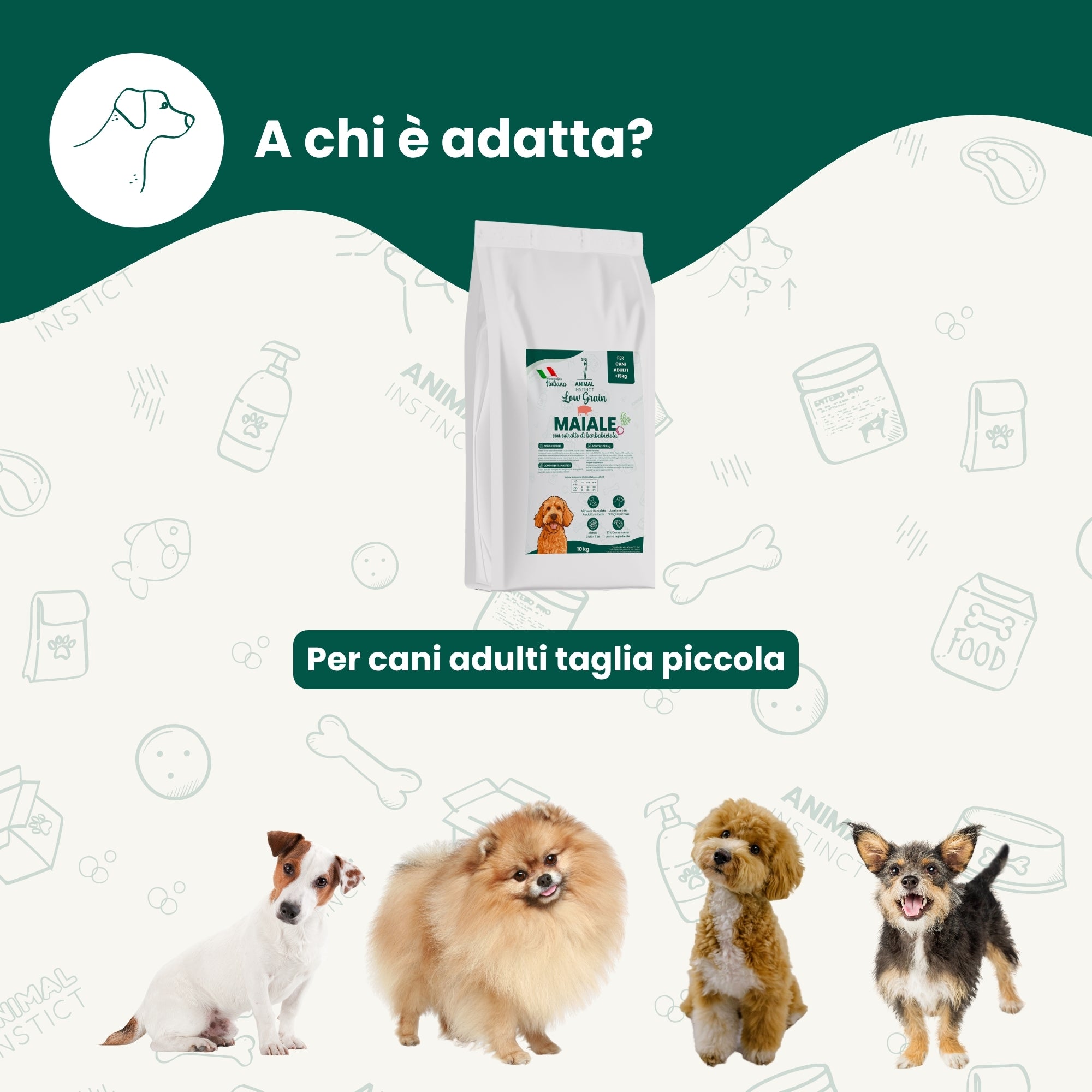 Crocchette Low Grain Cane Adulto Maiale