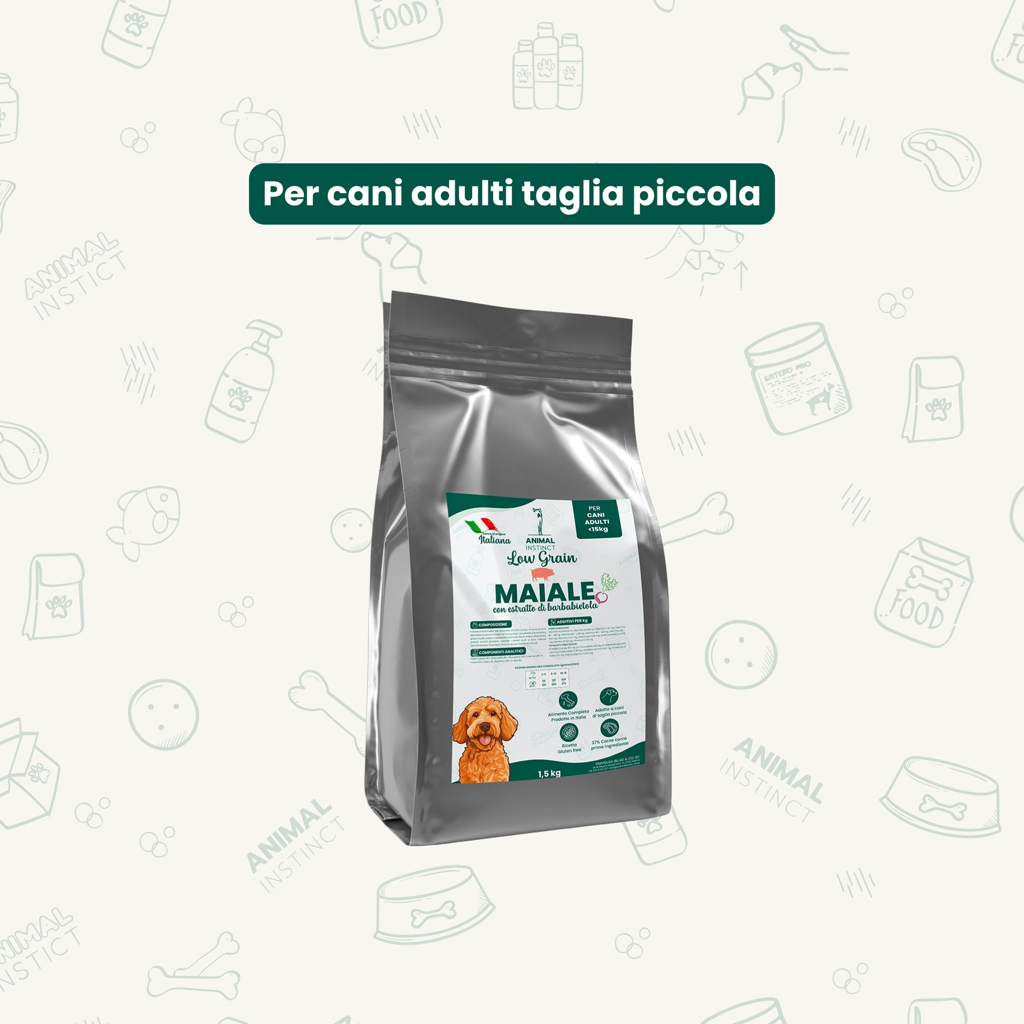 Crocchette Low Grain Cane Adulto Maiale