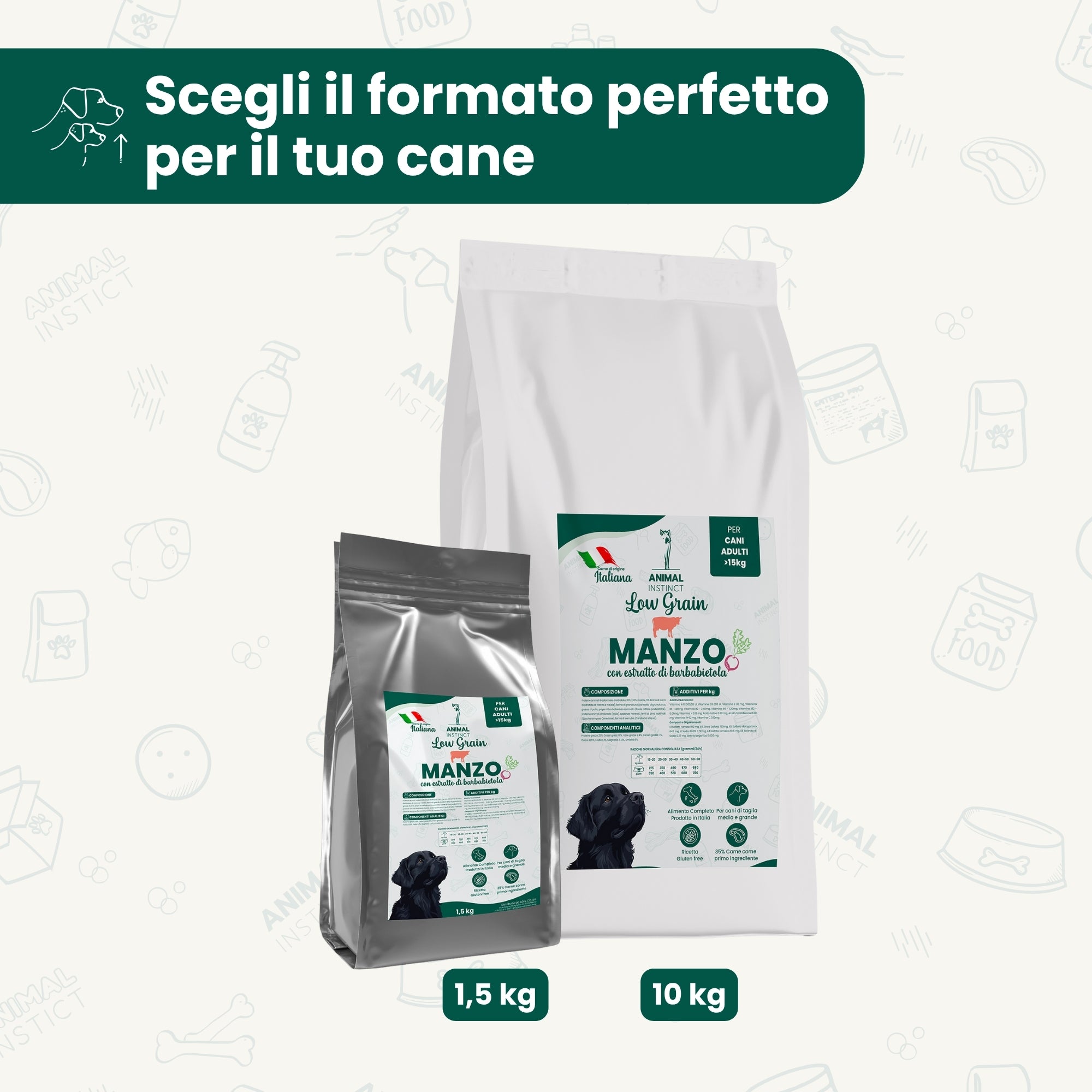 Crocchette Low Grain Cane Adulto Manzo