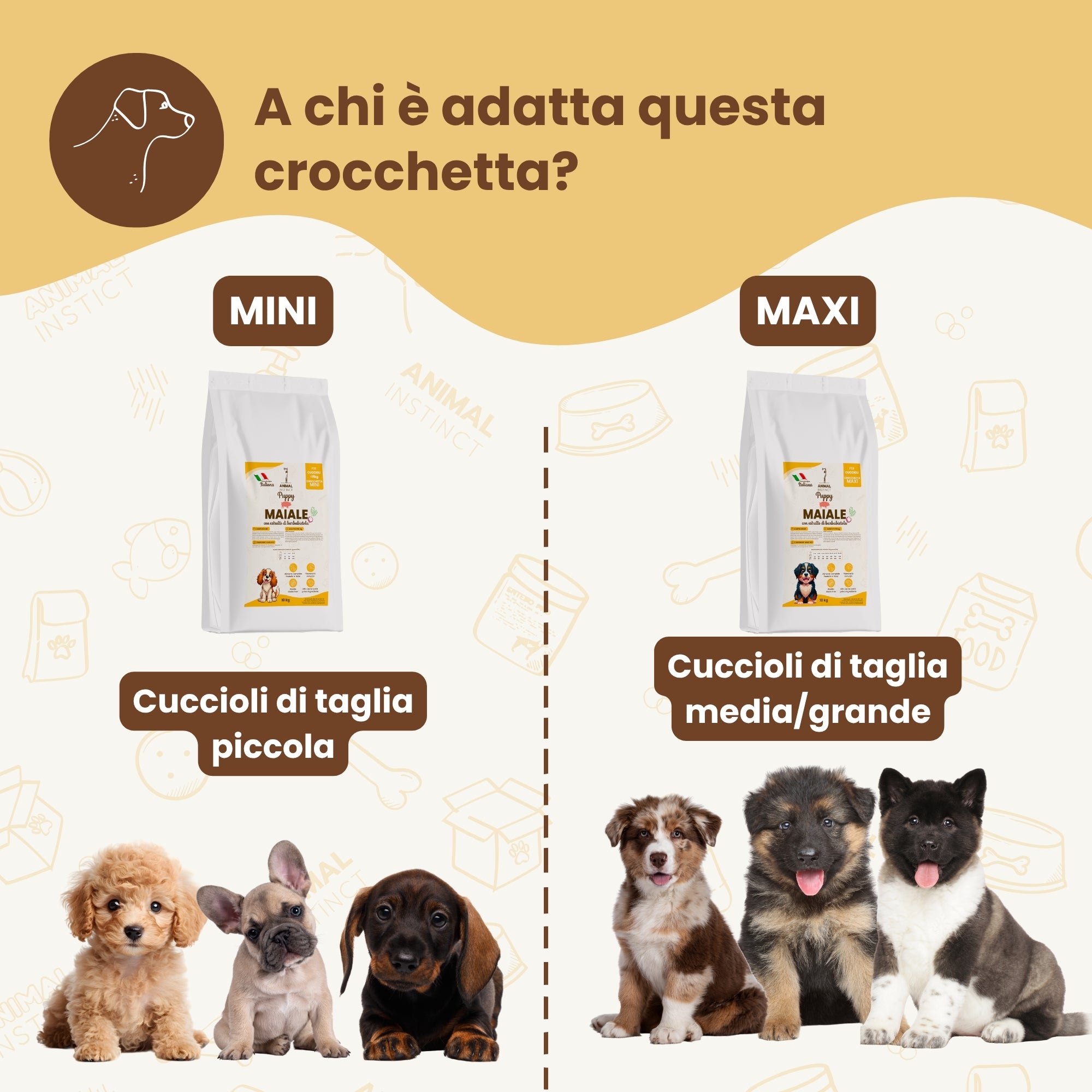 Crocchette per cuccioli Maiale