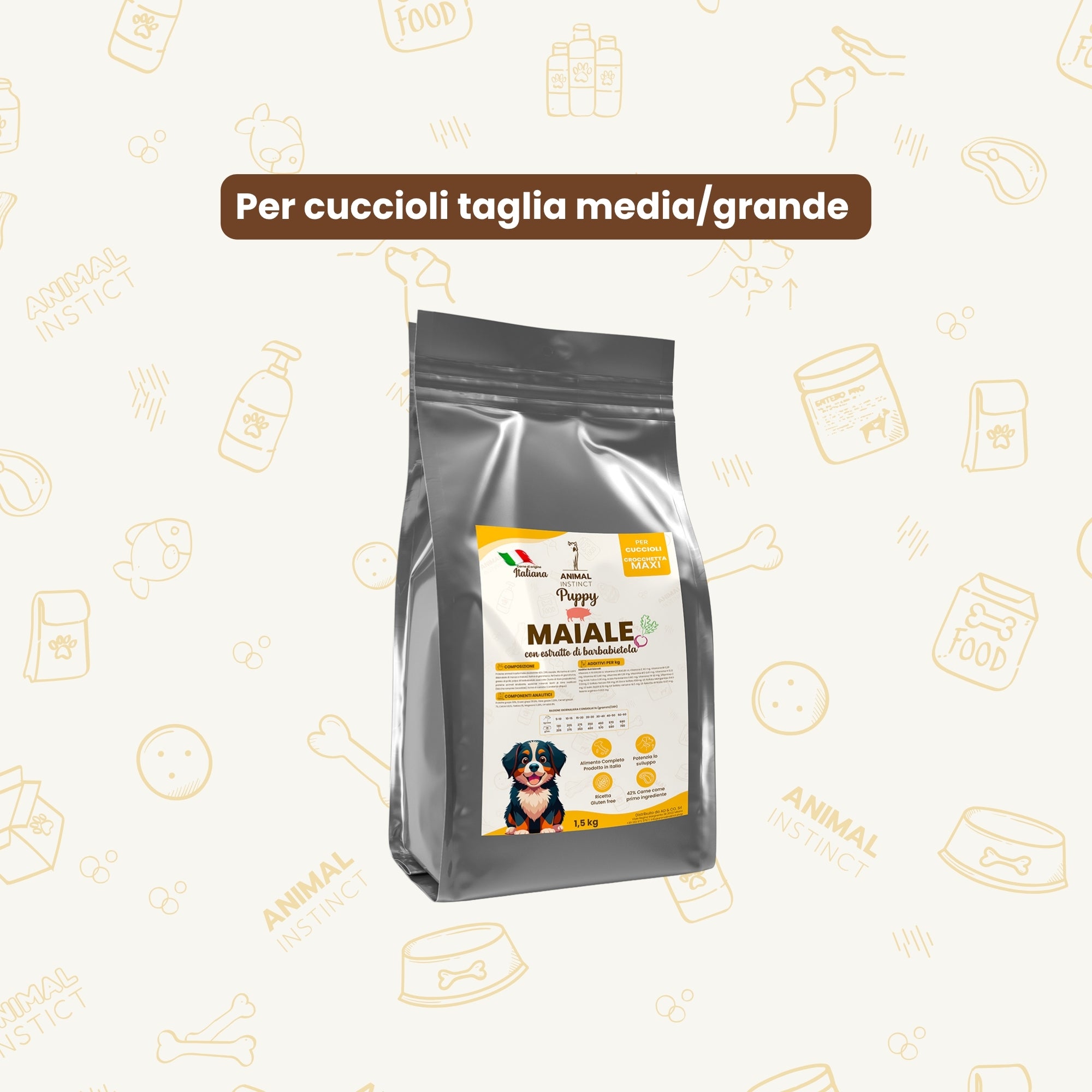 Crocchette per cuccioli Maiale