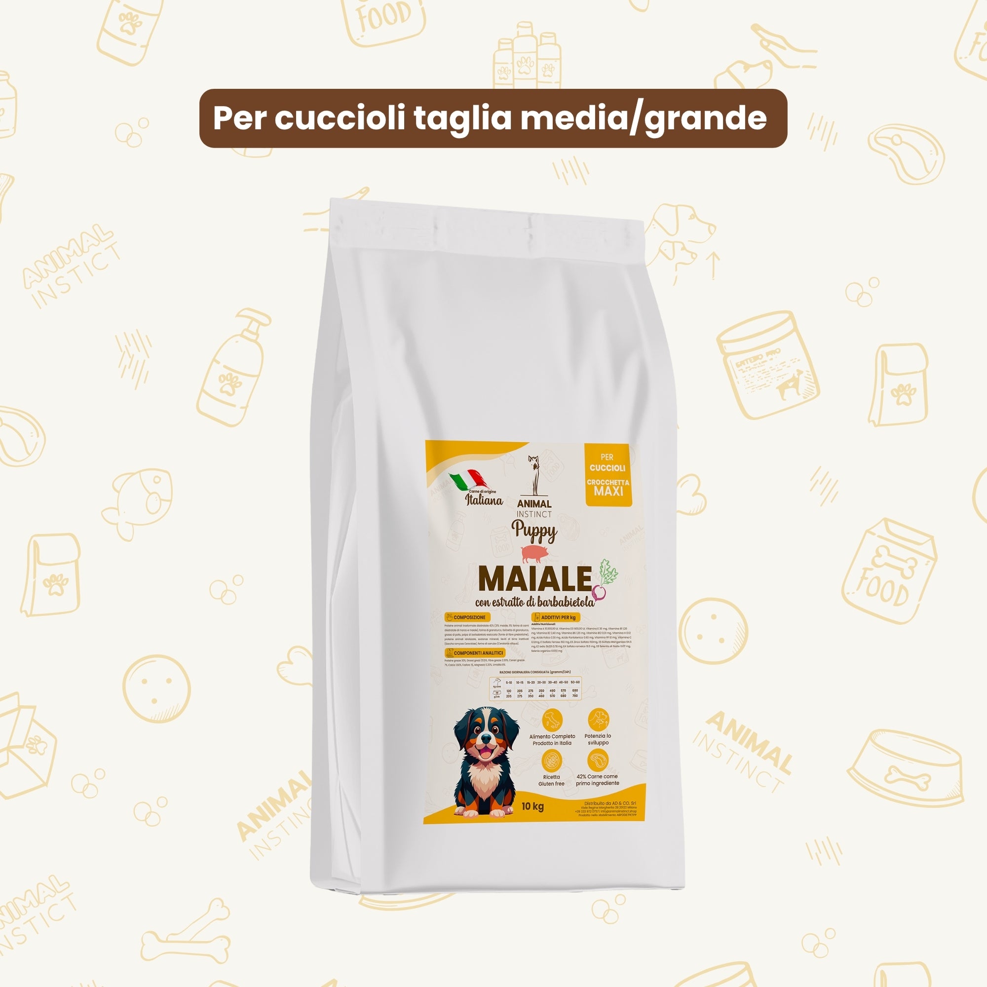 Crocchette per cuccioli Maiale