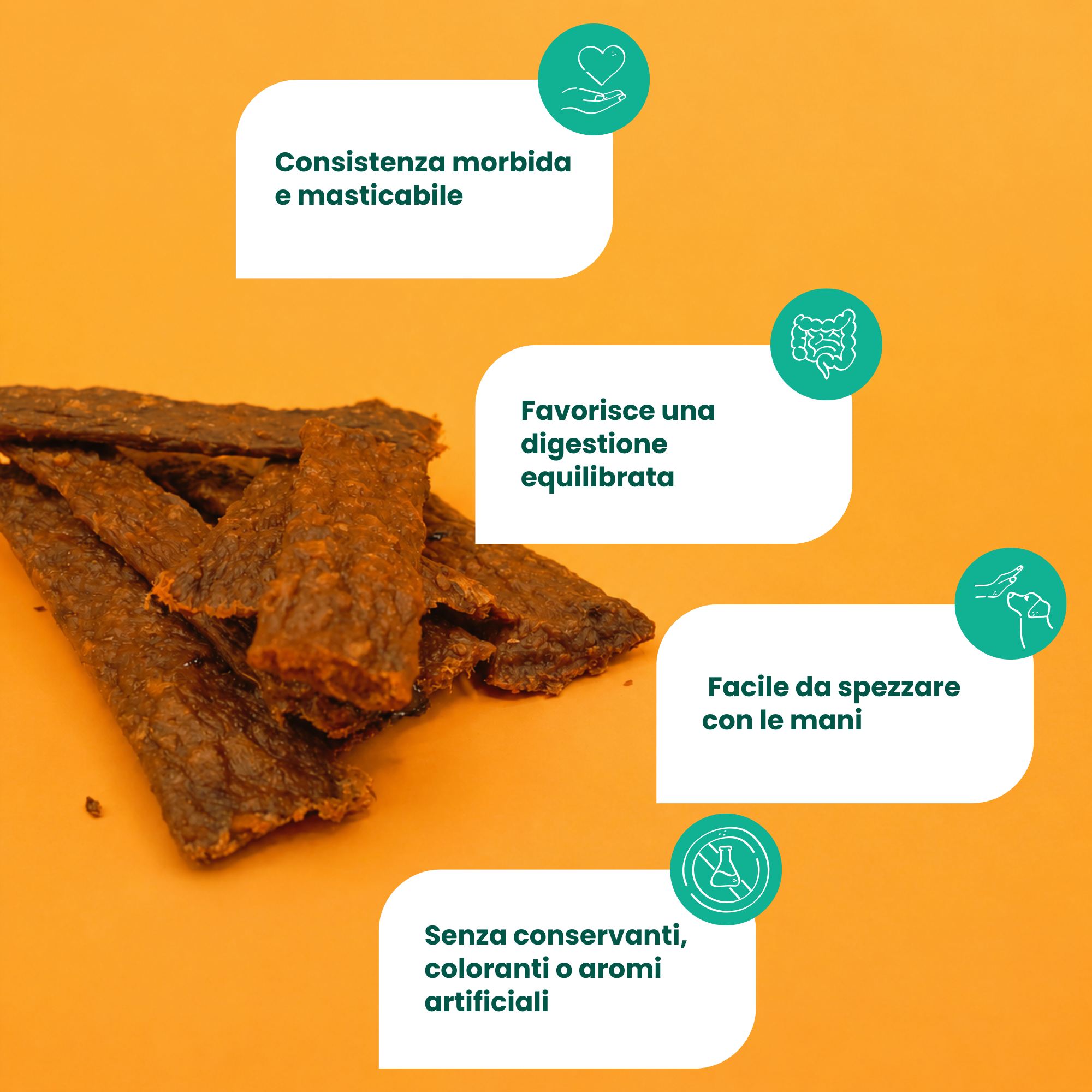 Strisce di carne essiccata di Tacchino (100 g)