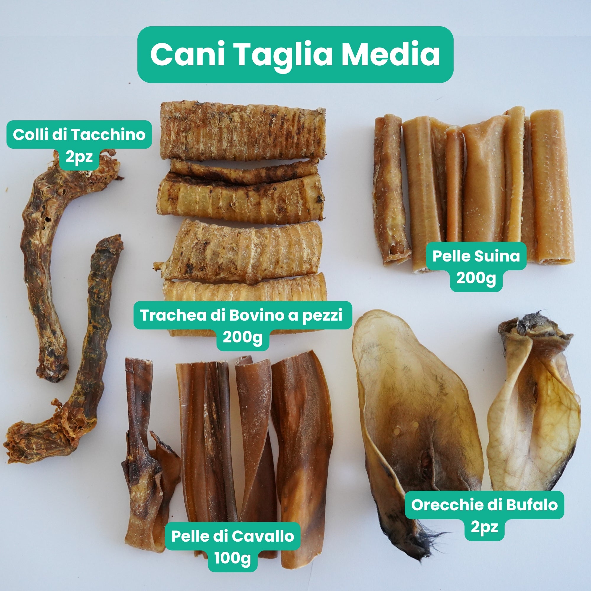 Pack Masticativi Naturali - Cani Taglia Media (15–20 kg)