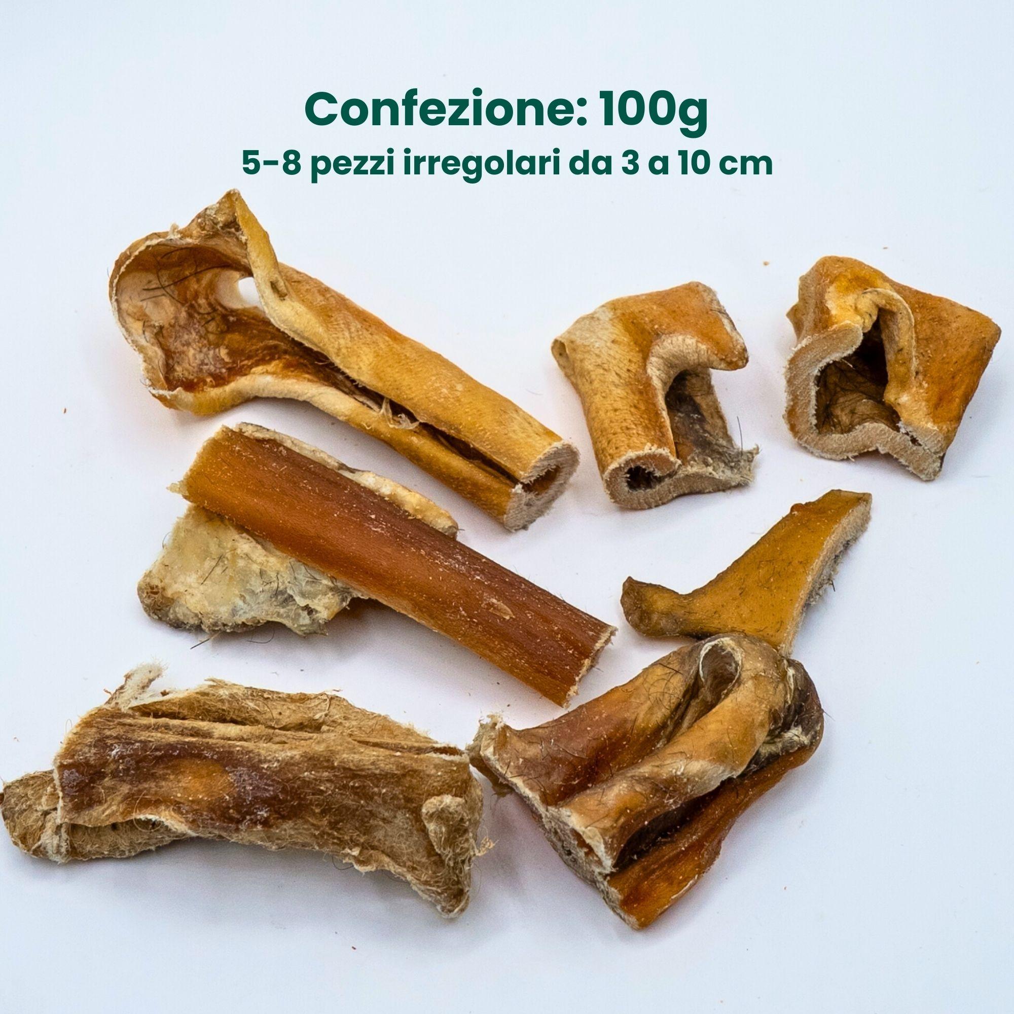 Ritagli di Pelle di Testa Bovina (100g)