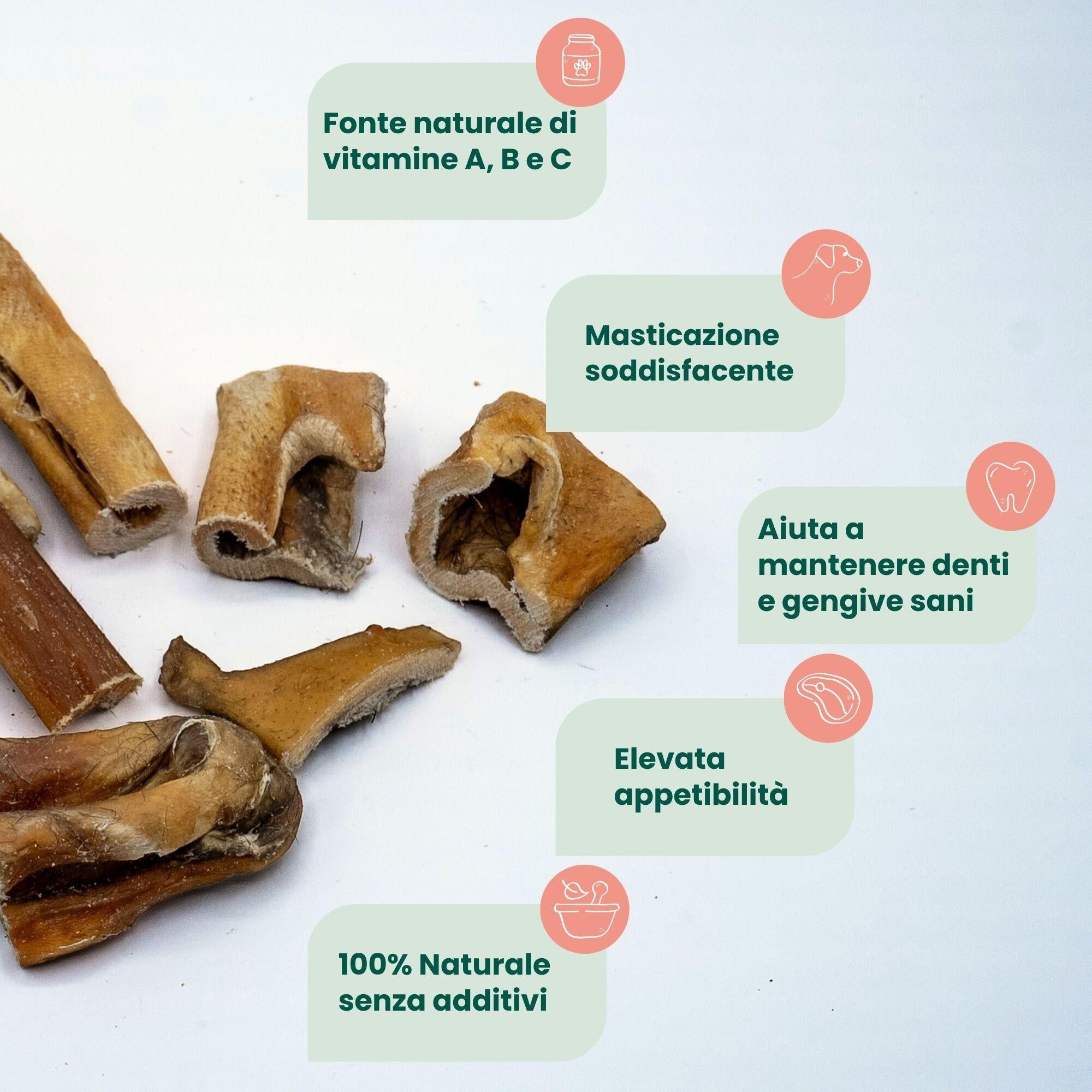 Ritagli di Pelle di Testa Bovina (100g)